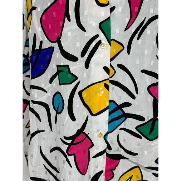 Colorful Abstract Button Down Shirt - Picture 3 of 9